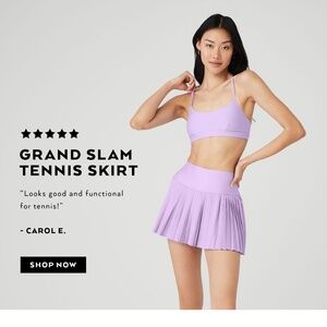 ALO Grand Slam Tennis Skirt - Violet Skies - XSmall